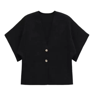 Short-sleeve V-neck top